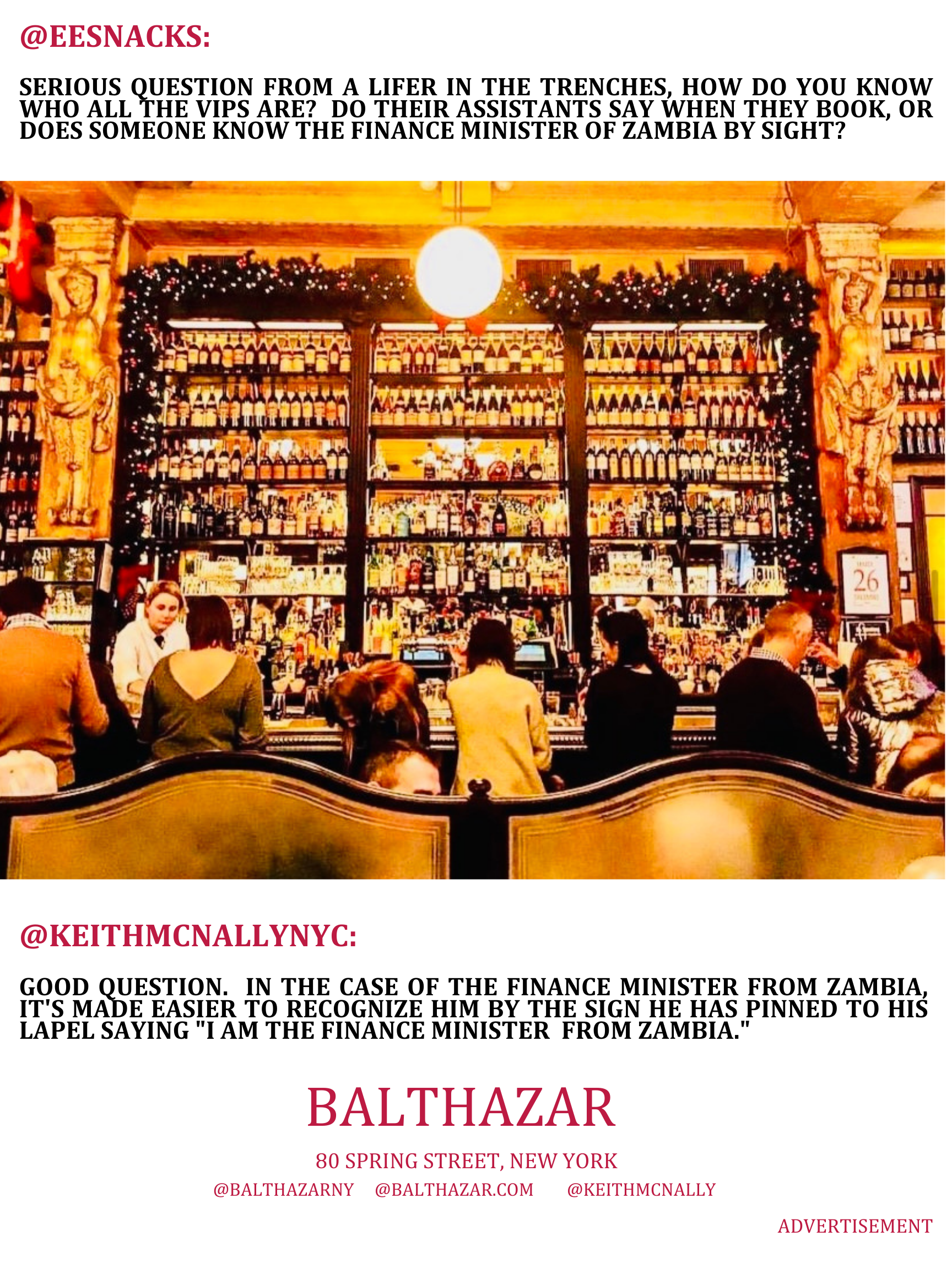 Balthazar Full Page Ad in Diplomasea- Issue 1